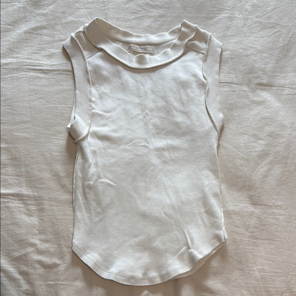 Free People We The Free Sleeveless Cream Top